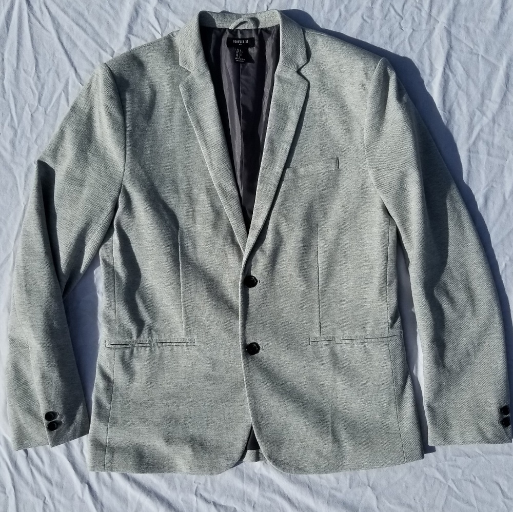 Slim Fit Blazer Gray Forever 21